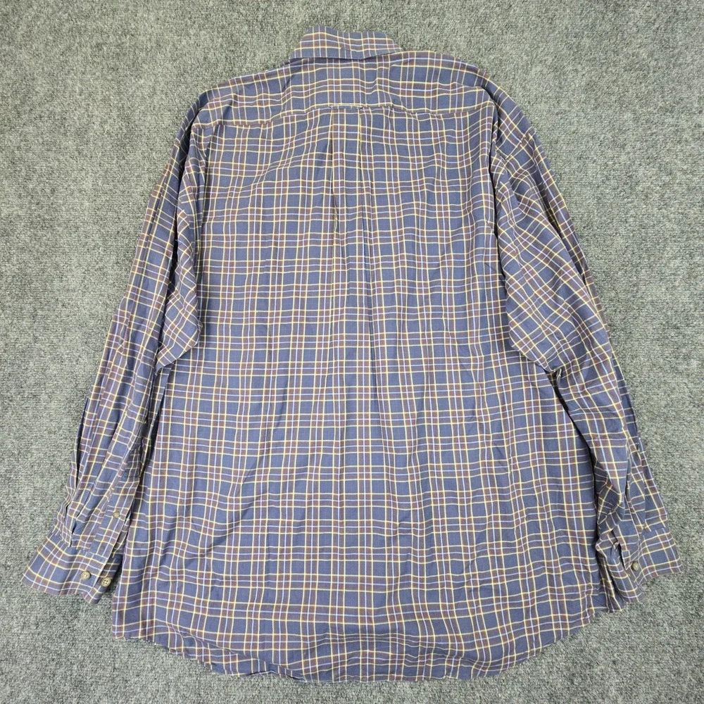Vintage Façonnable Button-Down Shirt XL Plaid Made in‎ Malaysia 100% Cotton - Picture 3 of 9